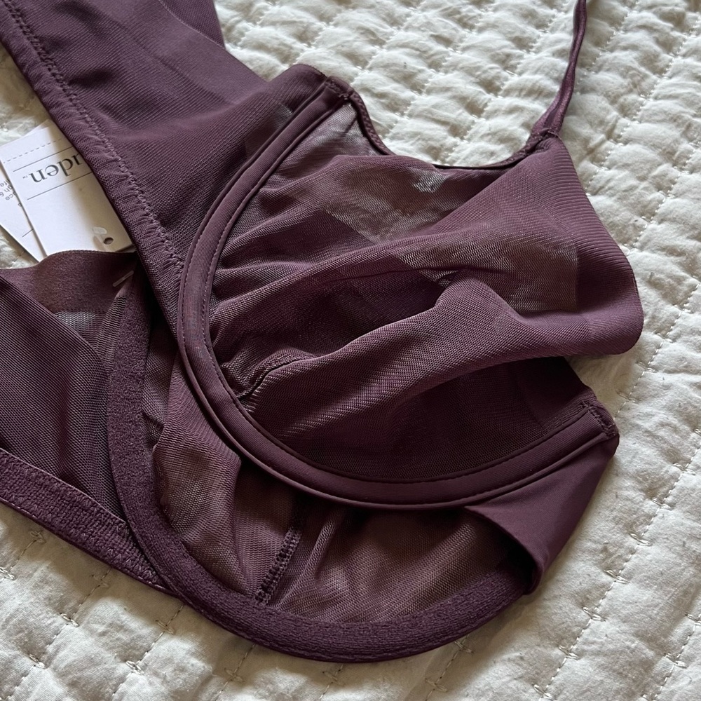 Auden Sheer Purple Bra